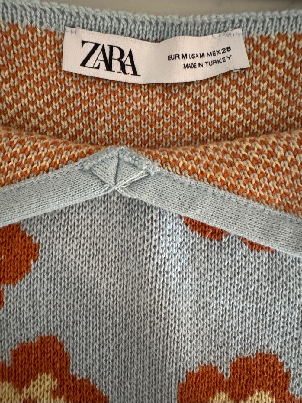 Zara Flower Sweater Crop Tank Top | Size Medium - Picture 3 of 4